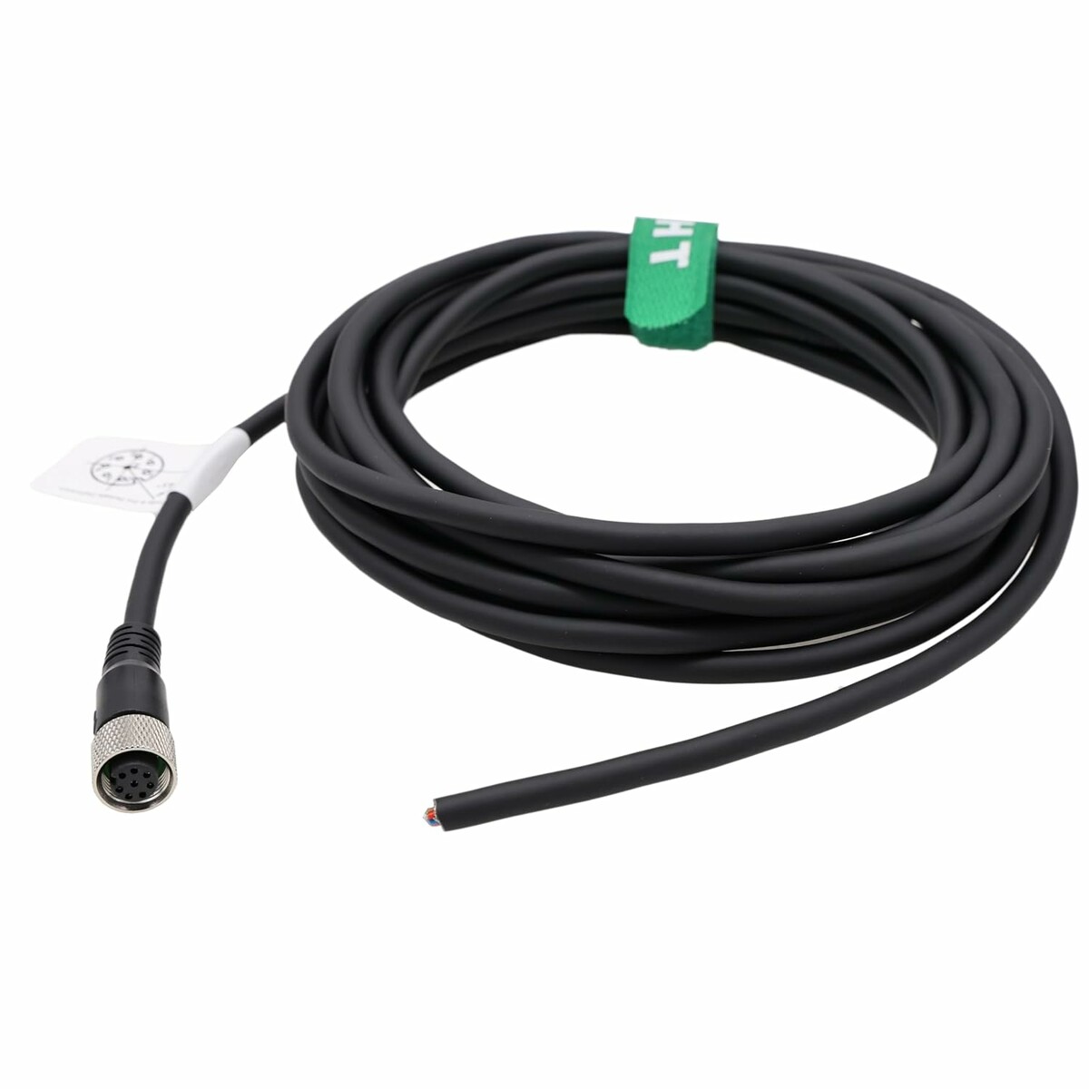 HangTon kabel M12 A-coded 8-pin żeński, ekranowany, 3 m, wolne końce