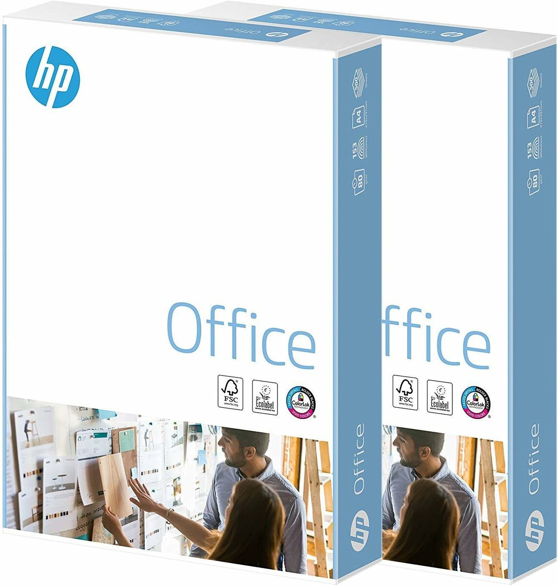 HP Papier biurowy A4 80 g/m² – 2 ryzy, 1000 arkuszy do drukarek i kopiarek