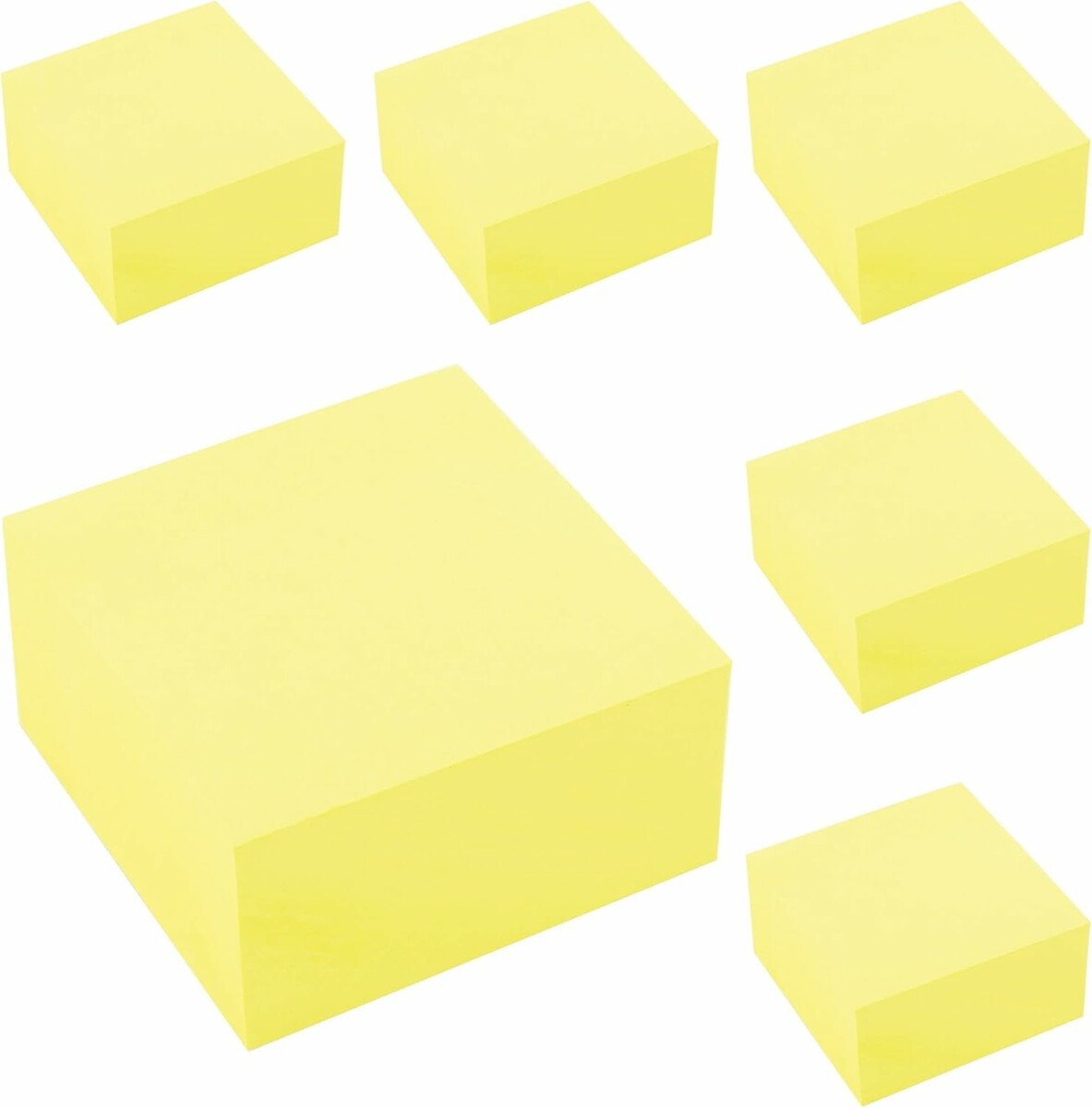 D.RECT 800055 – 6 bloczków samoprzylepnych 76 x 76 mm, po 400 kartek, żółte