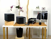 Exacompta Combo Midi ECOBLACK – 2 kuwety na dokumenty A4, czarne – zdjęcie 5