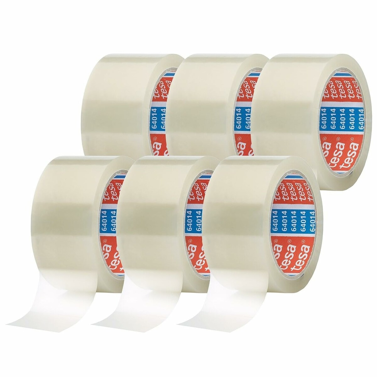tesapack taśma pakowa przezroczysta 50 mm x 66 m – 6 rolek, ciche rozwijanie