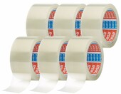 tesapack taśma pakowa przezroczysta 50 mm x 66 m – 6 rolek, ciche rozwijanie – zdjęcie 1