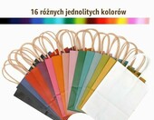 Gcardist torby papierowe z uchwytami 26,9 x 21,1 x 10,9 cm – 100 sztuk, kolorowe – zdjęcie 4