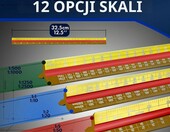 Stylo skalówka architektoniczna 30 cm – aluminiowa linijka trójkątna, skale metryczne – zdjęcie 2