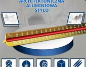 Stylo skalówka architektoniczna 30 cm – aluminiowa linijka trójkątna, skale metryczne – zdjęcie 3