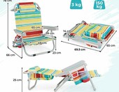 COSTWAY ZB33846DE – składany leżak plażowy z regulowanym oparciem i zagłówkiem – zdjęcie 3