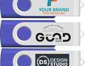 JBOS pendrive reklamowe z logo 512 MB USB 2.0 – zestaw 25 sztuk, niebieskie – zdjęcie 2