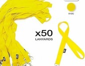 QENTANOVA smycze do identyfikatorów – zestaw 50 sztuk, 45 cm, żółte – zdjęcie 2