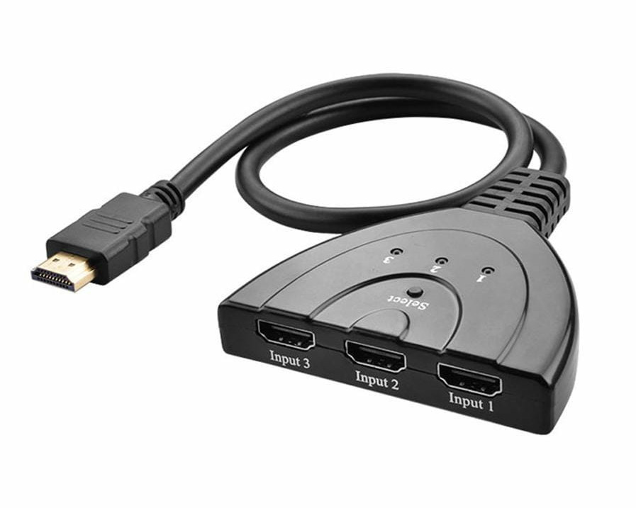 Rozgałęźnik splitter Mini HDMI-301 3w1 Full HD