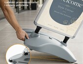 WilTec Potykacz reklamowy A1 dwustronny z aluminiową ramą i zbiornikiem na wodę – zdjęcie 5