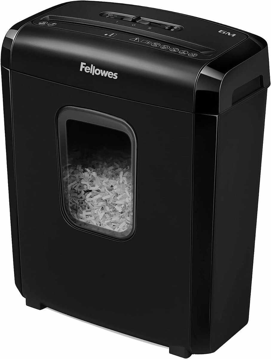 Fellowes Powershred 6M 4631101 – niszczarka do dokumentów, cięcie mini, 13 l