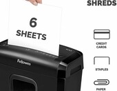 Fellowes Powershred 6M 4631101 – niszczarka do dokumentów, cięcie mini, 13 l – zdjęcie 5