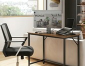 VASAGLE LWD41X – biurko komputerowe 100 x 50 cm, industrialne, rustykalny brąz – zdjęcie 4