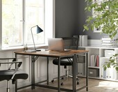 VASAGLE LWD41X – biurko komputerowe 100 x 50 cm, industrialne, rustykalny brąz – zdjęcie 5