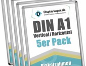 DisplayLager Rondo ramki plakatowe A1 – aluminiowe, zestaw 5 szt., srebrne – zdjęcie 1