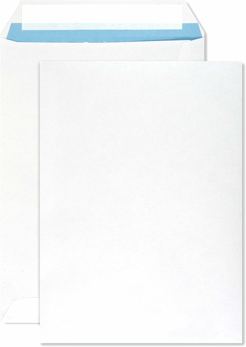 Netuno białe koperty C5 162 x 229 mm, 500 sztuk – samoklejące bez okna