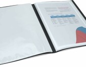 Rapesco 1645 – 2 teczki prezentacyjne A4 na 100 kieszeni, antybakteryjne, czarne – zdjęcie 2