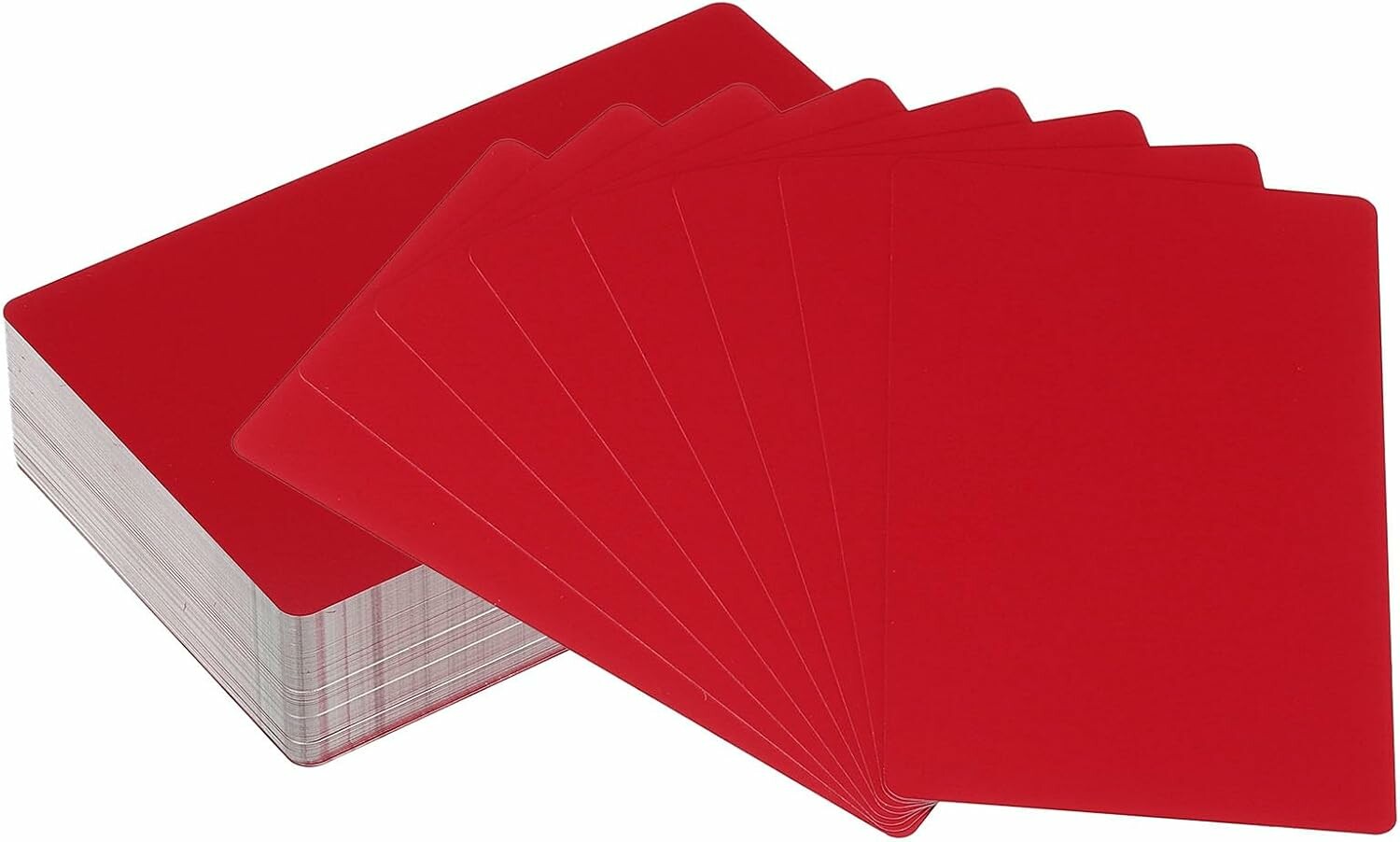 PATIKIL – 100 aluminiowych wizytówek 86 x 54 mm do grawerowania laserowego, czerwone