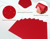 PATIKIL – 100 aluminiowych wizytówek 86 x 54 mm do grawerowania laserowego, czerwone – zdjęcie 3