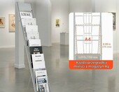 VEVOR HS-Z1 stojak wystawowy na broszury i czasopisma – 10 przegródek, metalowy, 141,5 cm – zdjęcie 2