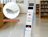 VEVOR HS-Z1 stojak wystawowy na broszury i czasopisma – 10 przegródek, metalowy, 141,5 cm – zdjęcie 3
