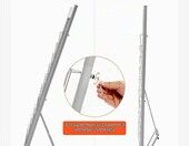 VEVOR HS-Z1 stojak wystawowy na broszury i czasopisma – 10 przegródek, metalowy, 141,5 cm – zdjęcie 4