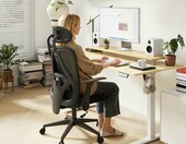 SENSE7 Noxo – ergonomiczny fotel biurowy z siatki, czarny, do 150 kg – zdjęcie 2