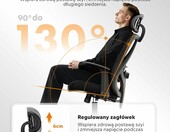 SENSE7 Noxo – ergonomiczny fotel biurowy z siatki, czarny, do 150 kg – zdjęcie 4