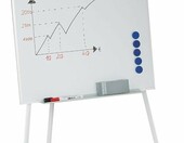 Relaxdays 10032256 – magnetyczny flipchart na trójnogu 90 x 60 cm, regulowany do 175 cm – zdjęcie 1