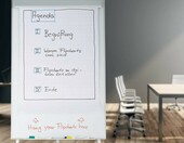 Relaxdays 10032256 – magnetyczny flipchart na trójnogu 90 x 60 cm, regulowany do 175 cm – zdjęcie 5