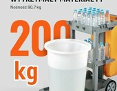 VEVOR wózek do sprzątania 3-półkowy z workiem na odpady, szary, do 90,7 kg – zdjęcie 3