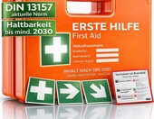 Heldenwerk apteczka DIN 13157 z uchwytem ściennym – zestaw pierwszej pomocy do zakładu pracy – zdjęcie 1