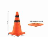 WilTec 65835 – 4 składane pachołki drogowe 45 cm z odblaskami i torbą – zdjęcie 3