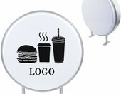 Bathrena okrągła dwustronna skrzynka świetlna LED 60 cm – reklama zewnętrzna – zdjęcie 1