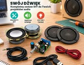 TALENTEC ES600005 – zestaw audio DIY: wzmacniacz 2.0 i dwa głośniki 2 cale – zdjęcie 4