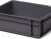 1a-TopStore pojemnik magazynowy Eurobox 40x30x12 cm 10 l – skrzynka z polipropylenu, szary – zdjęcie 1