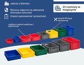1a-TopStore pojemnik magazynowy Eurobox 40x30x12 cm 10 l – skrzynka z polipropylenu, szary – zdjęcie 4