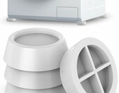 ECENCE gumowe tłumiki drgań pod pralkę, suszarkę i zmywarkę, 4 szt., białe – zdjęcie 1