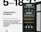 Klarstein Bodega 18 HEA-Bodega-18 – wolnostojąca chłodziarka do wina, 18 butelek, 2 strefy – zdjęcie 4