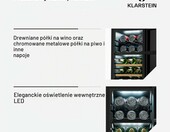 Klarstein Bodega 18 HEA-Bodega-18 – wolnostojąca chłodziarka do wina, 18 butelek, 2 strefy – zdjęcie 5