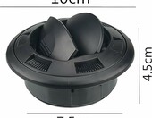 Loopunk okrągłe dysze nawiewu klimatyzacji 75 mm, 2 szt. – uniwersalne, czarne – zdjęcie 2