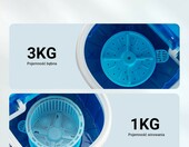 WilTec 65816 – mini pralka wirnikowa 3 kg z wirówką, 150 W, turystyczna – zdjęcie 4