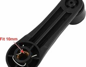uxcell uniwersalna korbka szyby samochodowej 11 cm – plastikowa, czarna – zdjęcie 3