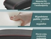 Ejoyous uniwersalny podłokietnik samochodowy ze schowkiem i USB – konsola środkowa, czarny – zdjęcie 4
