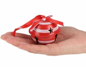 COM-FOUR 6 ozdobnych zawieszek – metalowe dzwonki 6 cm, czerwone, białe i zielone – zdjęcie 5