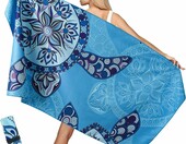 Aonext ręcznik plażowy XXL 100 x 200 cm z mikrofibry, jasnoniebieski – zdjęcie 1