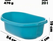 KADAX K12651 – miska plastikowa 20 l do mycia i łazienki, niebieska – zdjęcie 2