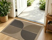 Capslpad wycieraczka pod drzwi 50 x 80 cm – antypoślizgowa mata w stylu juty, do prania – zdjęcie 1