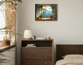 Alptiny oprawiony obraz na płótnie 30 x 40 cm – śródziemnomorski widok z okna – zdjęcie 5