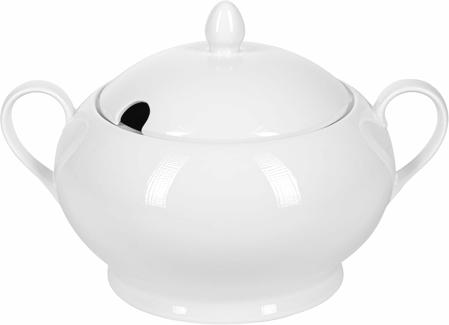 Festa Italia Bella – waza porcelanowa 3 l z pokrywką, biała